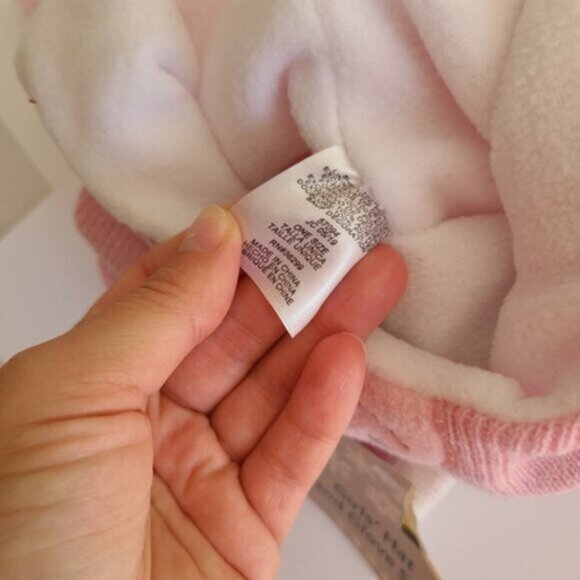 Kids Girls Pink Unicorn Fleece Fall Winter Hat and Glove Mitten Set - Picture 6 of 6